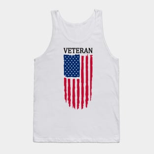 Veteran distressed Flag Tank Top